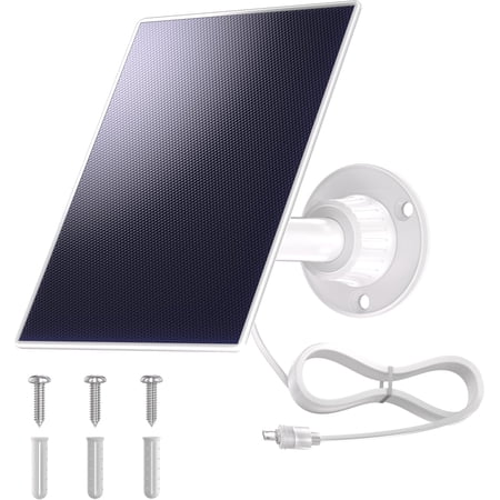 Solar Panel Compatible with Simplisafe Outdoor Camera, IP65 Waterproof, 360° Adjustable Panel for Outdoor Security Camera Series 2 Wireless and Wired, 13FT Charging Cable