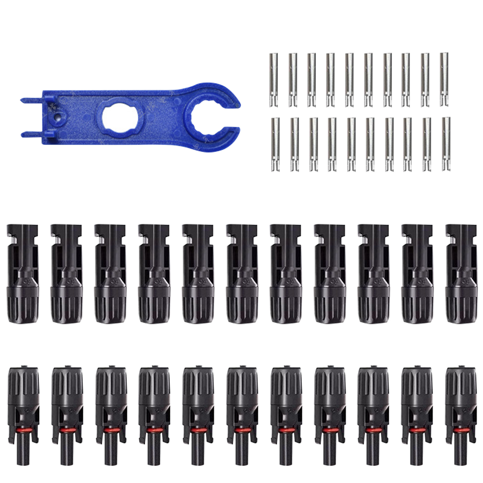 Solar Panel Connectors | 10-pair Solar Cable Connectors Mc4 | Waterproof High-Efficiency Male Female Wiring Kit for Power Station Outdoor Garden Patio Yard
