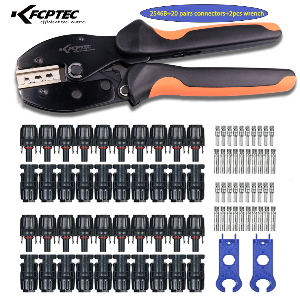 Solar Panel Crimping Tool for MC4 Connectors Pliers Ratchet Crimper