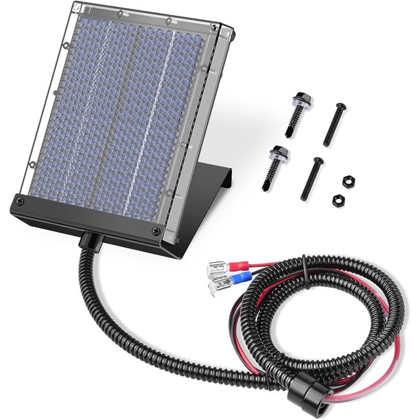 Solar Panel for Deer Feeder, 12V Solar Panel Outdoor Hunting Feeder Waterproof, Solar Power