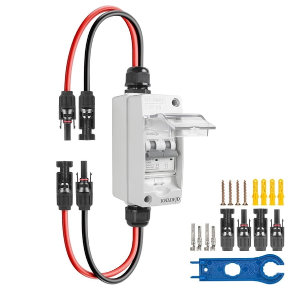 Solar Panel Disconnect Switch 400V 30Amp Small Circuit Breaker IP65 Outdoor...