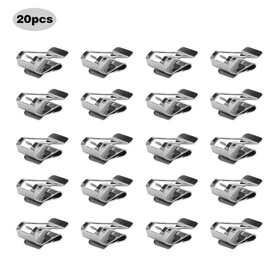 Solar Panel Edge Clip For PV Cable Management, 304 Stainless Steel Wire Holder Fits 1.5-3mm Frame, Tool-Free Installation For 2X4mm² Or 1X6mm² Cables (50 Pcs)(20pcs)
