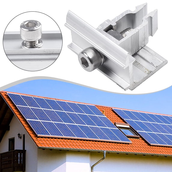 Module End Clamp Solar Panel End Clamp Quick Solar Pv Module Fastening Clip Medle End ...