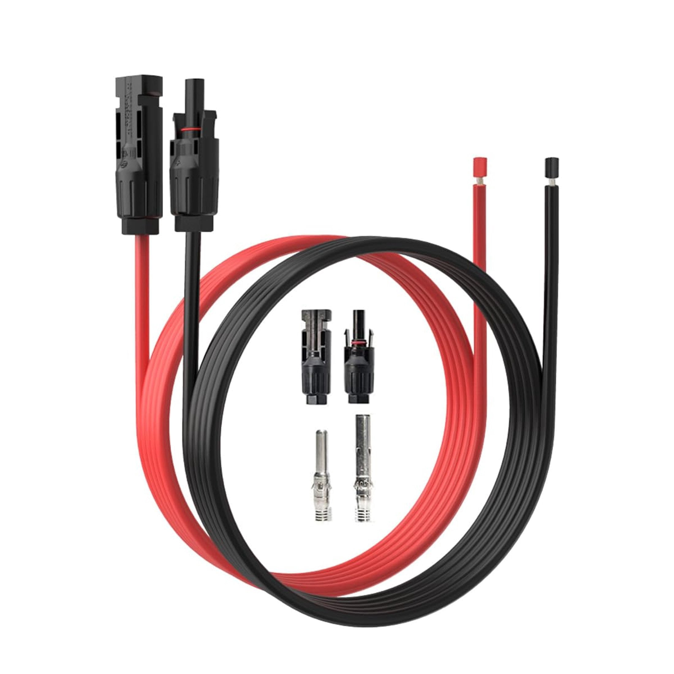 Solar Panel Extension Cable Kit 10FT 10AWG with Connectors for PV Systems