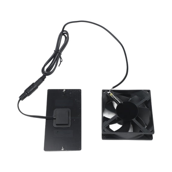 Solar Panel Fan Kit 10W 5V DC Exhaust Ventilator IP65 Waterproof for RV Greenhouse Pet House Cooling Black 80mm
