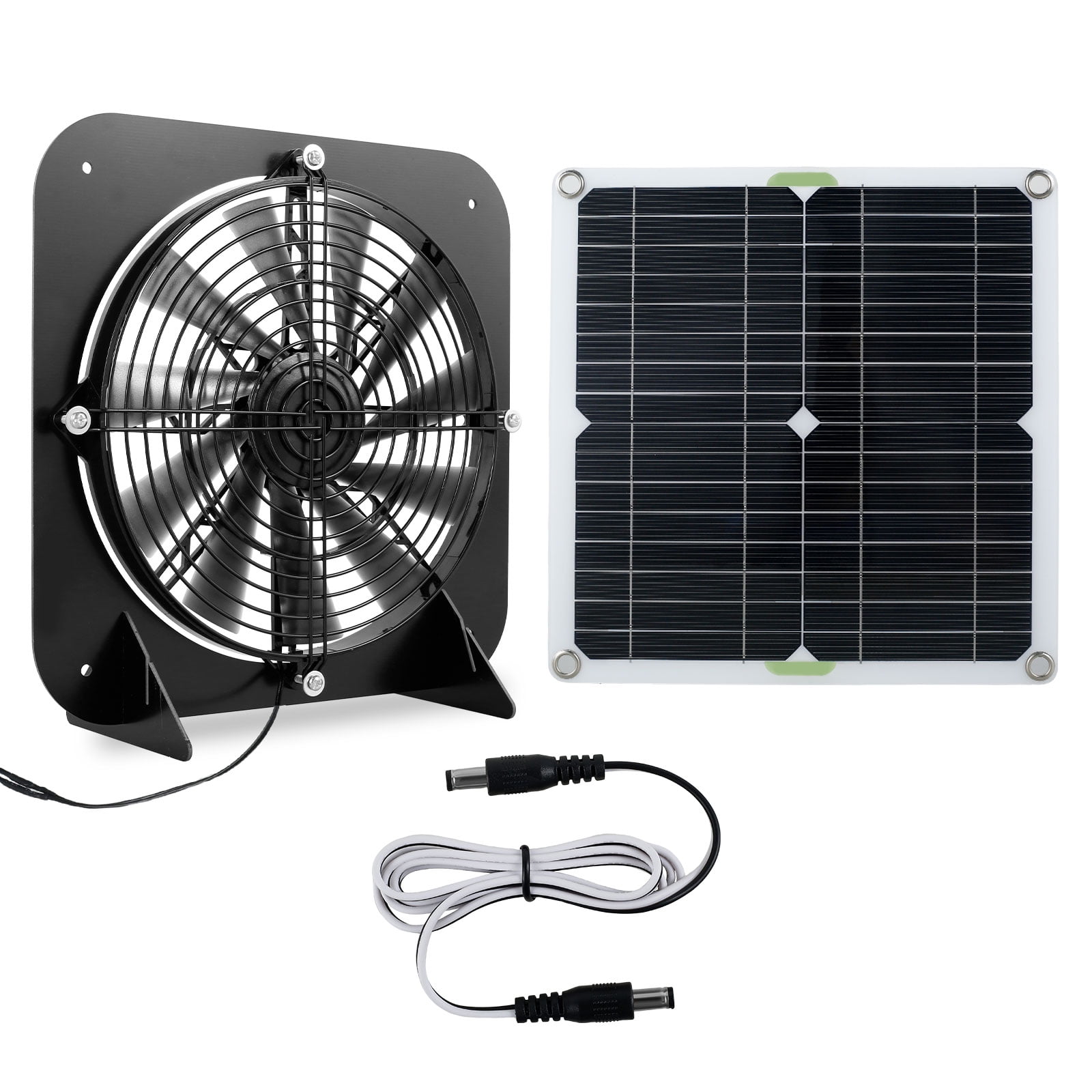 Solar Panel Fan Kit 13.5inch 100W Waterproof Solar Powered Exhaust Fan 3000rpm Auto Adjustable High Efficiency Cooling Chicken Coop Solar Fan Solar Camping Fan for Dog Kennel