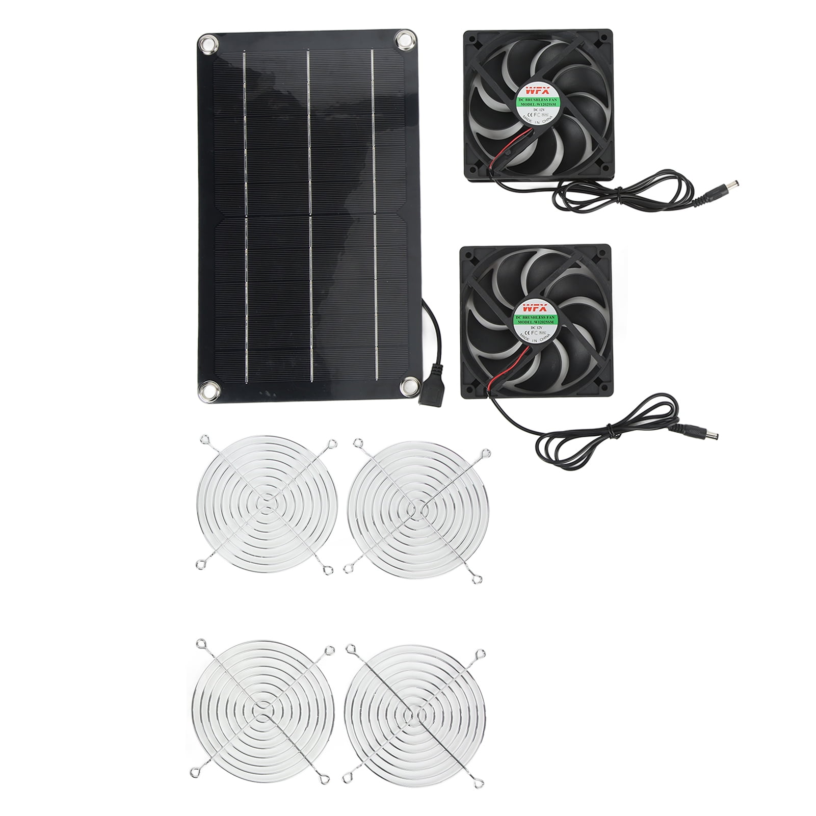 Solar Panel Fan Kit, 5W DC 12V Weatherproof Dual Solar Exhaust Fan