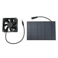 Solar Panel Fan Reduce Temperature Humidity IPX7 Waterproof Solar