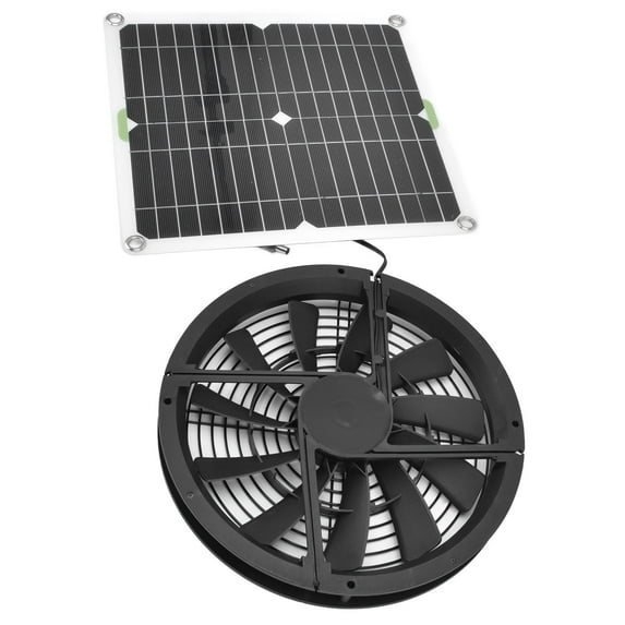 Solar Panel Fan, Solar Greenhouse Fan Round Ventilation Case For Pet House For Greenhouse Shed For Chicken Coop