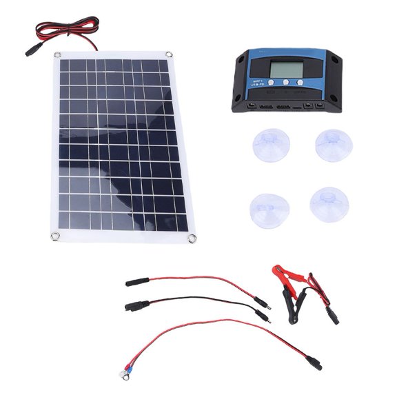 For Solar Panel Kit 200W With 100A MPPT Controller High Efficiency Energy Conversion Dual USB Fast Charging For RV Boat Farm Off-Grid Power System Mounting Accessories Included