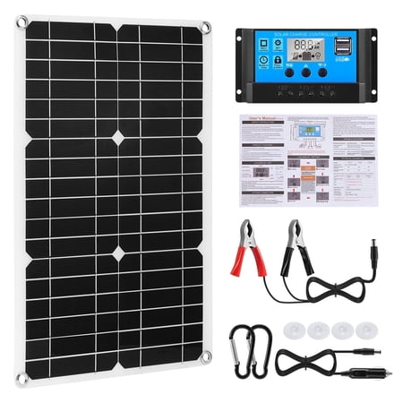 Beiled 20 Watts Solar Panel Kit, High Efficiency Battery Charger With 10A Controller, for Camp RV Home Boat Caravan Rooftop