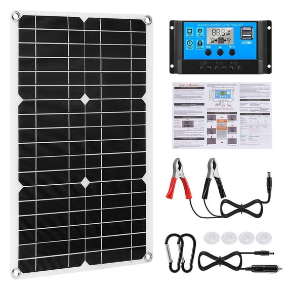 Beiled 20 Watts Solar Panel Kit, High Efficiency Battery Charger With 10A Controller, for Camp RV Home Boat Caravan Rooftop