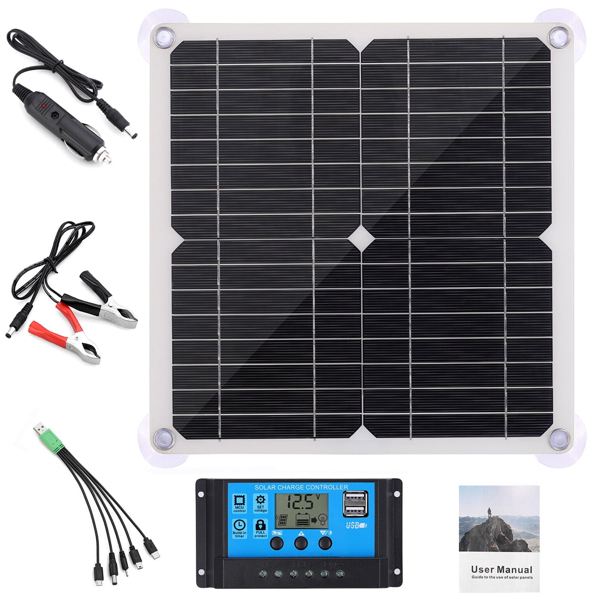 Solar Panel Kit Solar Charger Reusable Portable Flexible Sun Power