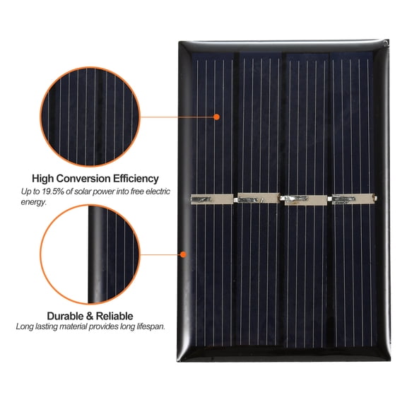 Solar Panel Kit Solar 2PCS 0.28W 2V Mini Solar Panel Polycrystalline Silicon Small Solar Cell DIY Waterproof Camping Portable Power Solar Panel Compatible for Toys Light Lamp Fan Pump