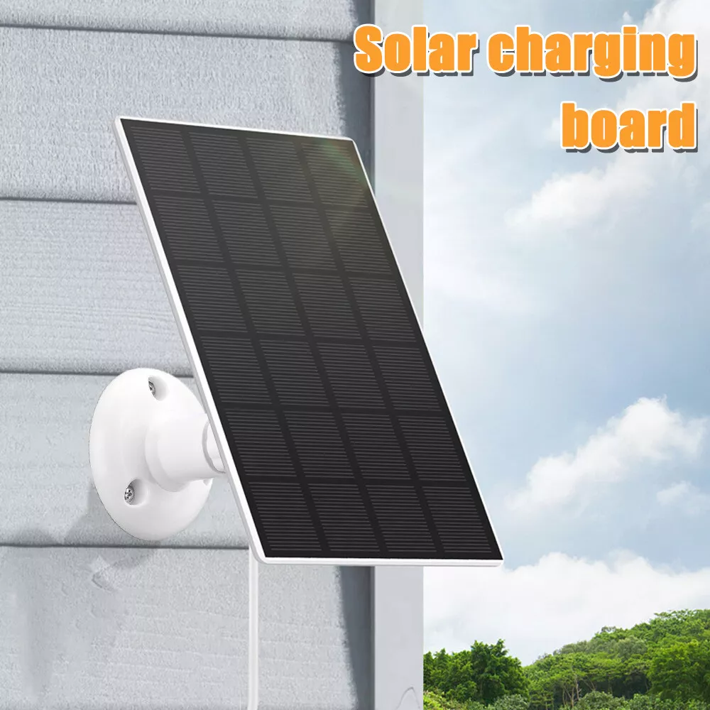 Solar Panel Micro Usb For Camera Security Cam Battery Charger Outdoor Us
