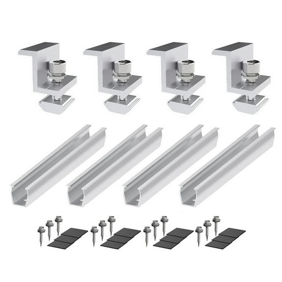 Solar Panel Mount Bracket Photovoltaic Panel Rail Solar Panel Mount Fastening Module with Mid for Trapezoidal Roof 30mm