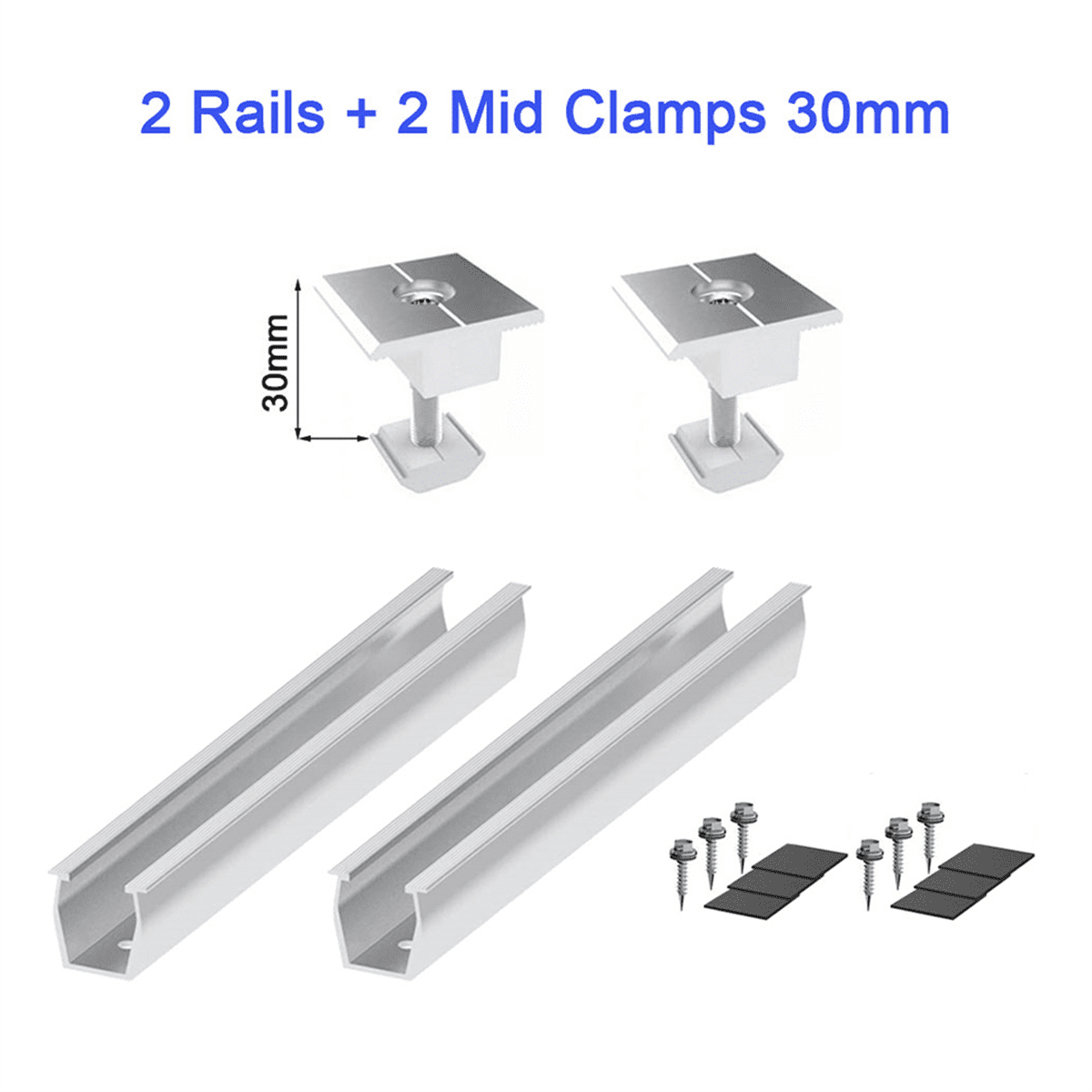 Solar Panel Mount Bracket Rails Clamp Fastening Module Mount Mounting ...