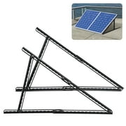AEASKIEY Solar Panel Mount, 32" Adjustable Stand with Foldable Tilt Legs Solar Ground Mount for 2-4pcs 180 200 300 400 Watt Portable Solar Panel for RV, Roof, Boat, and Off-Grid, Black
