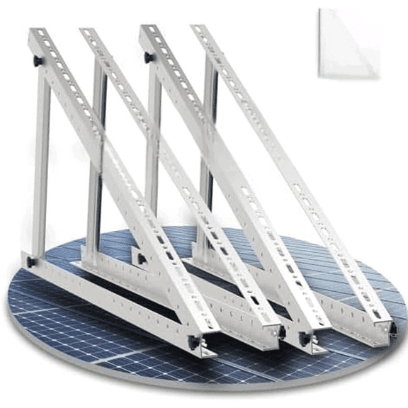 Solar Panel Mount Brackets, 2 Sets 45 inch with Foldable Tilt Legs, Suitable for 2-4pcs 180 200 300 400 500 Watt Solar Panel, Adjustable Mounting Brackets for Roof, RV, Boat, and Off-Grid