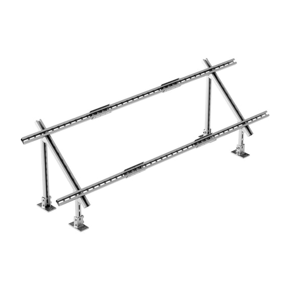 Solar Panel Mount Brackets Adjustable 30-60, Carbon Steel Ground Mount for 1-4 Panels, RV, Farm, Boat, Off-Grid System -