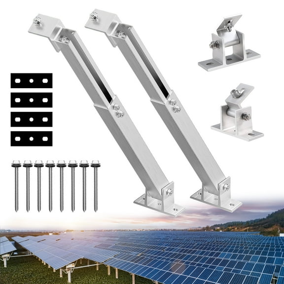 Solar Panel Mount Brackets, Adjustable Mounting Brackets Kit Support 100W 150W 200W 300W 400W Solar Panel for Roof, RV, Boat, Camping