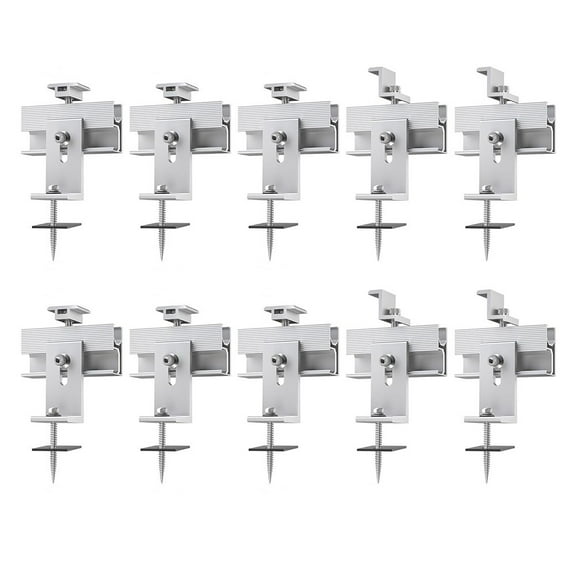 Solar Panel Mount Kit 10 Pack Aluminium Solar Panel Holder for Flat Sloped Roofs