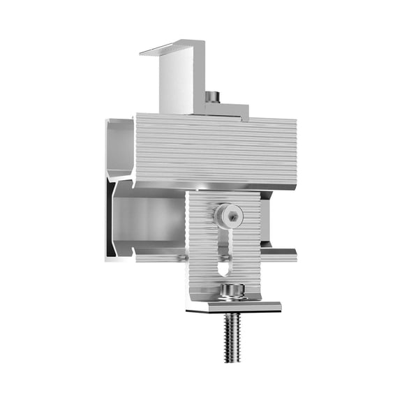 Solar Panel Mount Kit, 10x4" Mini Rails, Brackets for Metal, Concrete, Wood & Tile Roofs - Universal Solar Mounting System