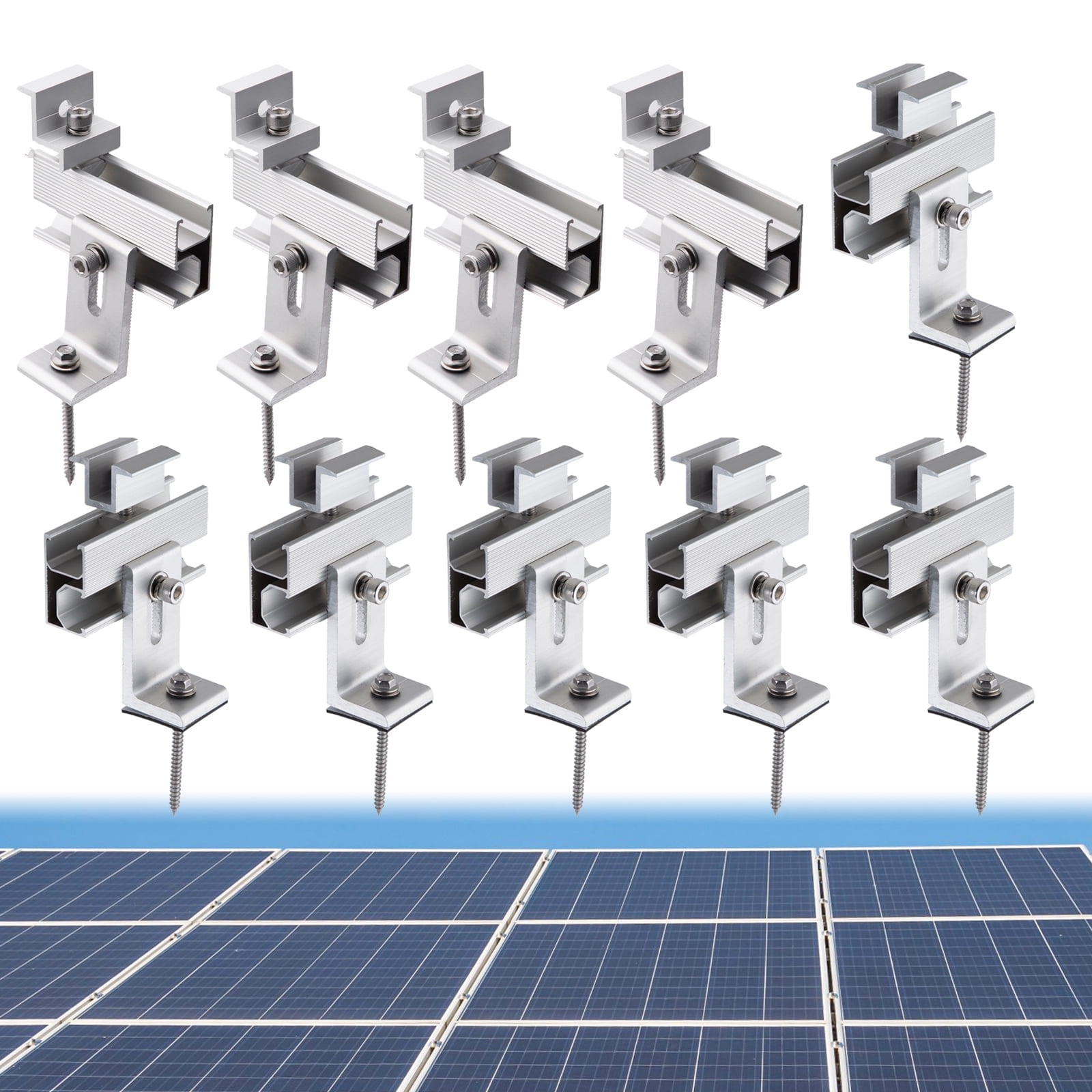 Solar Panel Mounting Bracket Kit, Solar Roof Mount Kit for 1-4 Pieces ...