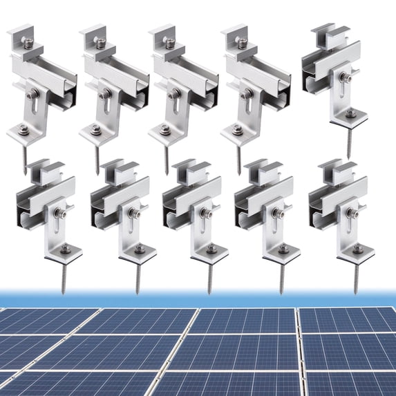 Solar Mounting Set Solar Panel Mounting Bracket Kit, Solar Roof Mount Kit for 1-4 Pieces ...