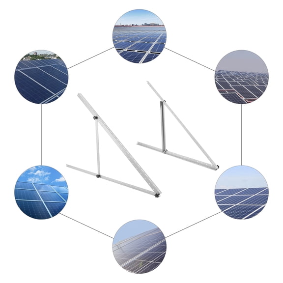 Solar Panel Mounting Brackets, Adjustable Tilt (0-90), Durable Aluminum Alloy, Corrosion and Weather-Resistant, Simple Installation and Cleaning