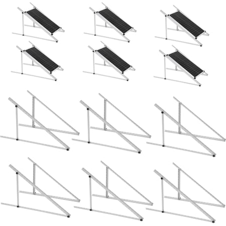 Solar Panel Mounting Brackets Kit 0-90 Adjustable Solar Panel Tilt Mount Brackets for 100-400W Panels Windproof for Roof,RV,Ground,Boat and Off-Grid.