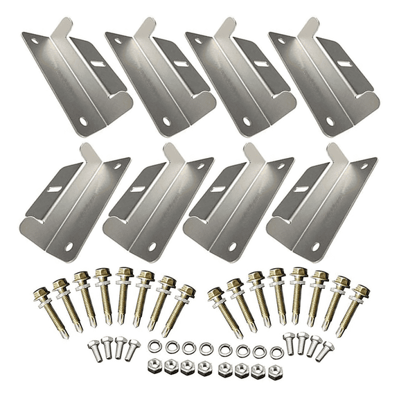 Solar Panel Mounting Z Brackets 2 Sets, Aluminum Alloy Z-Shape Mount Bracket, Supporting for RV Roof Boat Home