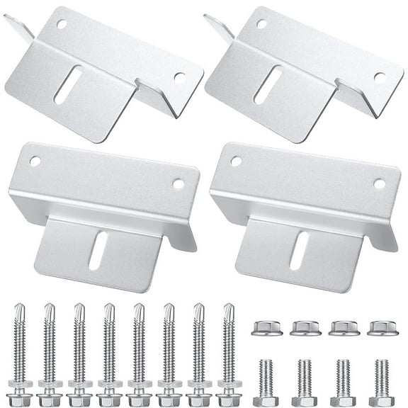 Solar Panel Mounting Z Brackets, Bracket Sets Lightweight for Solar Panels installed on RV, Trailer, Boat, Wall and Other Off Gird Roof