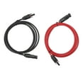 Solar Panel PV Cable Black Red Solar Panel Extension Cable with Male and Female Connectors 2m