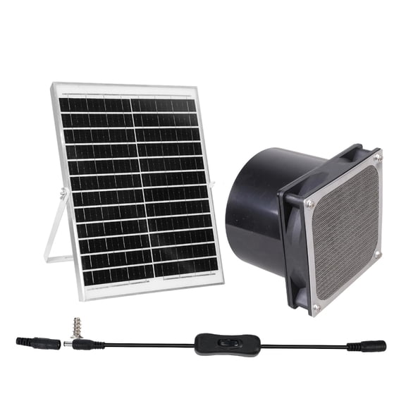 Solar Panel Powered 12V Exhaust Fan With AntiMosquito Cover For Shed Tent Cooling 120mm Solar Panel Ventilation Fan