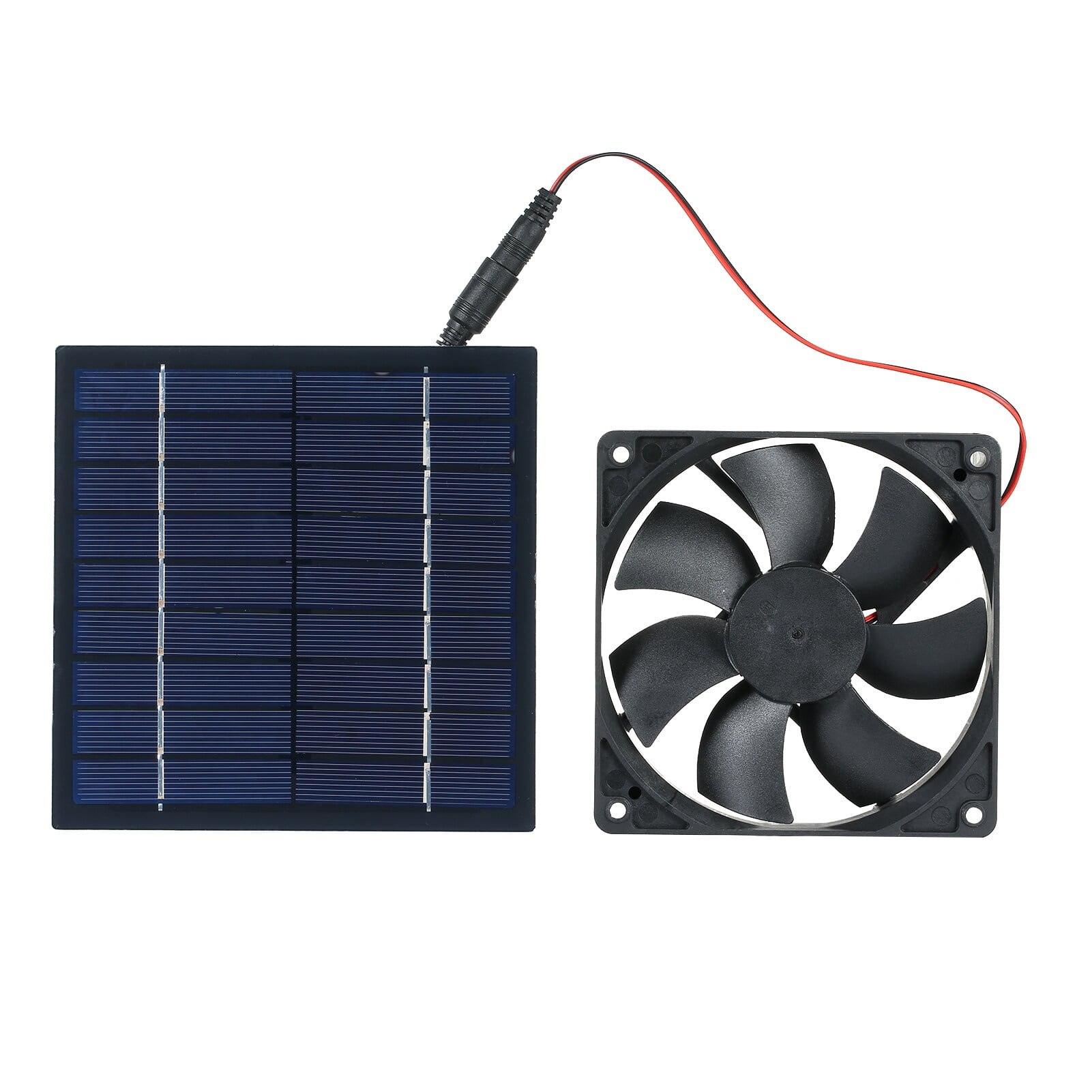 Solar Panel Powered Fan Mini Ventilator 5W 6V Solar Exhaust Fan Sunlight Operated/ IP65 Water Resistance/ for Dog Chicken House Greenhouse RV Roof