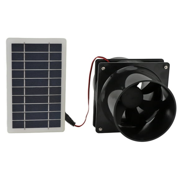 Solar Panel Powered Fan, Round Pipe ABS 12V Solar Fan Ventilator For Pet House