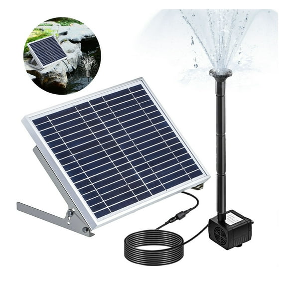 Solar Panel Powered Water Fountain Pool Pond Garden Water Sprinkler Sprayer With Water Pump & Heads ,Security Protection
