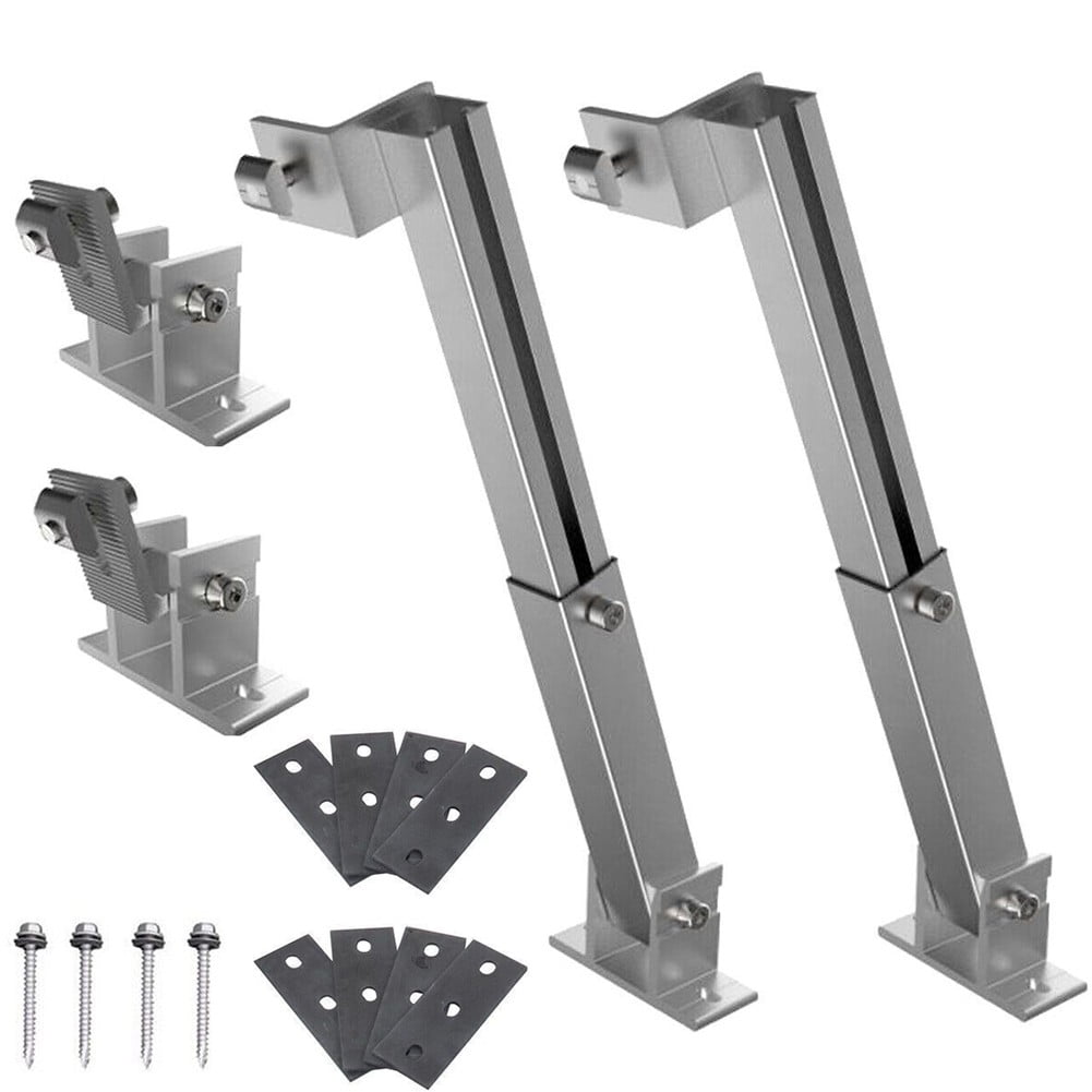 Solar Panel Racking PV Mounts Solar Mounting Bracket Solar Power Supplies 15-30 Degrees Adjustable Base Set Bracket