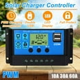 thumbnail image 1 of Solar Panel Regulator Charge Controller Auto Focus Tracking 10-60A 12V/24V, 1 of 7