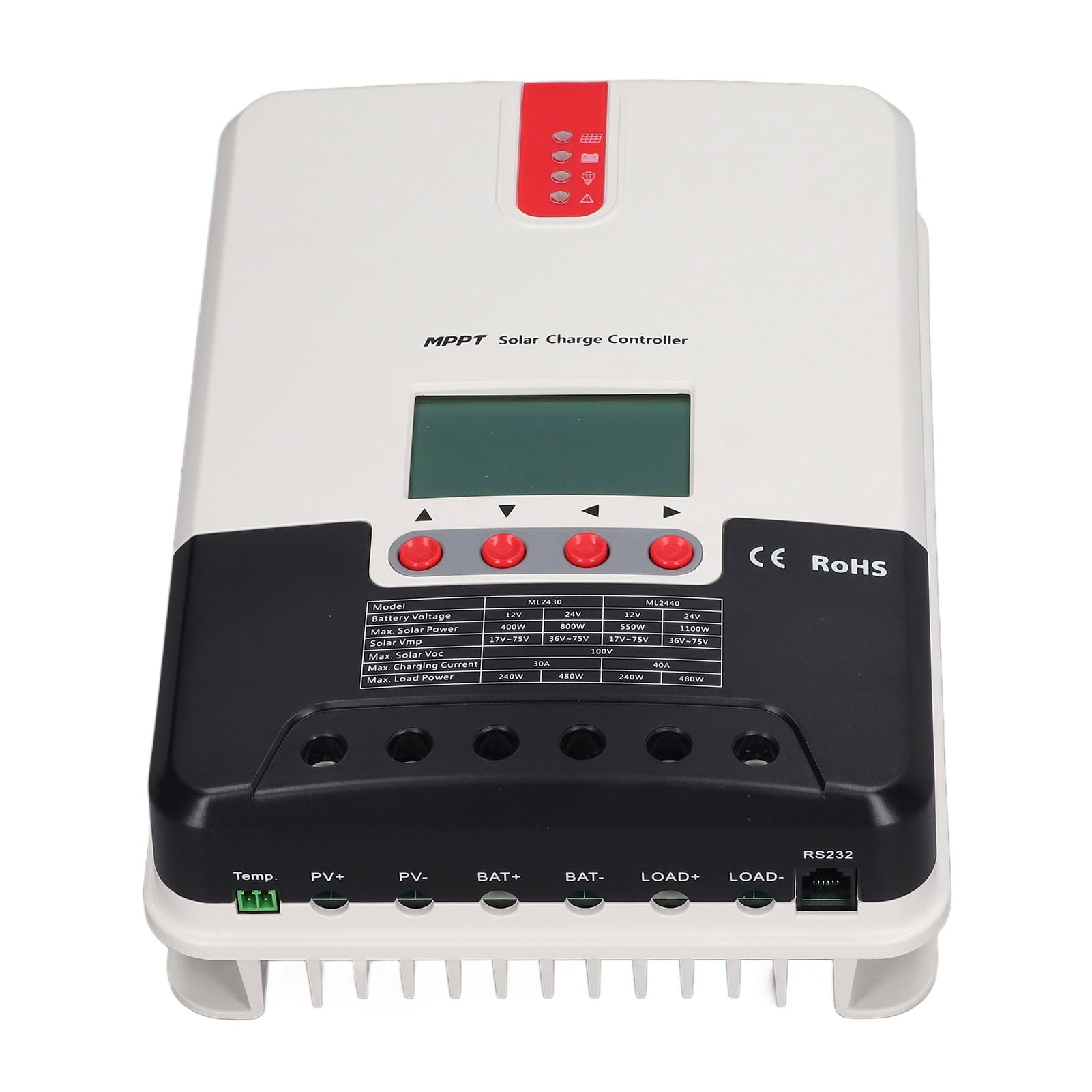 Solar Panel Regulator, Dynamic Display 12 24V Auto Real Time Monitoring