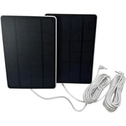 Solar Panel for Ring Camera, 3W Solar Charger Compatible with Ring Spotlight Cam & Stick Up Cam, Outdoor Camera Power Supply with 10FT DC Barrel Plug and USB-C Adapter, White, 2 Pack