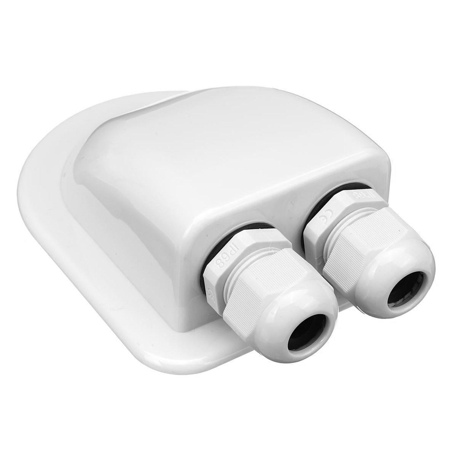 Motor Panel Box Solar Panel Roof Double Cable Entry Gland Box Motorhome Boat UK RV ...