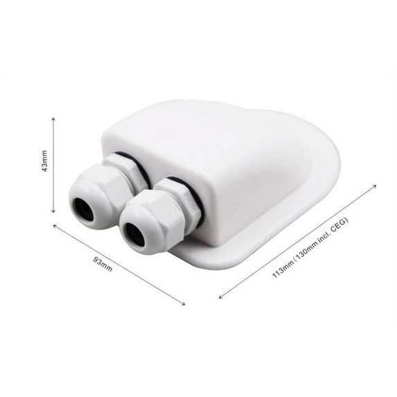 Solar Panel Roof Top Double Cable Entry Gland Box Motorhome Camper RV Boat Case-WE