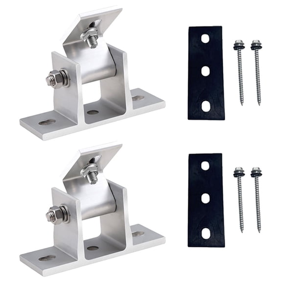 Solar Panel Rotatable Elevation with Angle Bracket Roof Mounting Attachment 2X