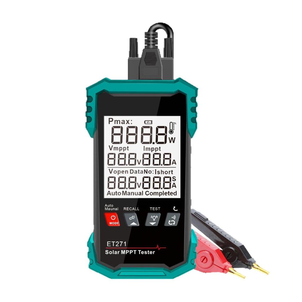 Solar Panel Tester, Photovoltaic Multimeter 1600W, Solar MPPT Meter Digital