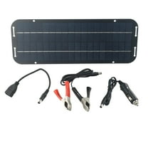 Solar Panel Trickle Charger 60W Abs+Pet 15-18% Efficiency Ip65 Waterproof Use Charges Car Boat Batteries Easy Install