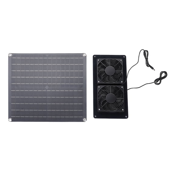 Solar Panel Vent Fan, Solar Exhaust Fan Easy Installation Monocrystalline Silicon 20W 18V 3000 RPM Speed  For Outdoor Camping Tent