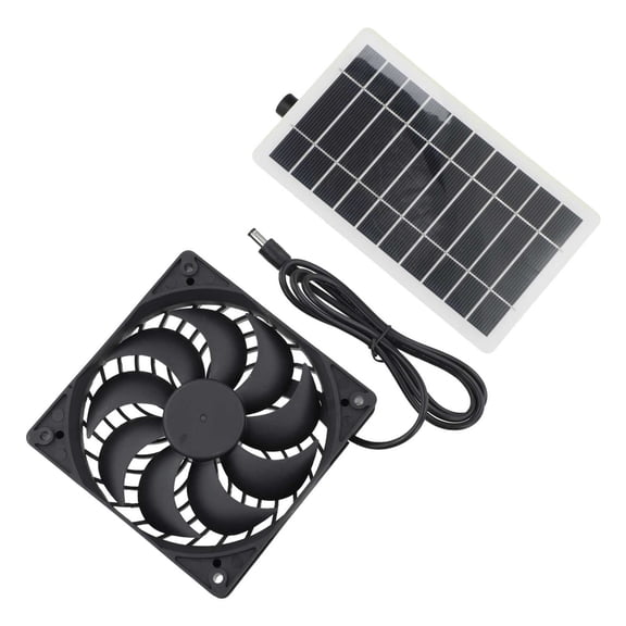 Solar Panel With Exhaust Fan Dc 6V 2W Solar Powered Fan Portable Poultry Fan Greenhouse Solar Plate Exhaust Fan