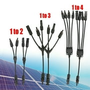Solar Panel Y Branch Cable Connection Waterproof Adapter Connector Extension  1 to 2
